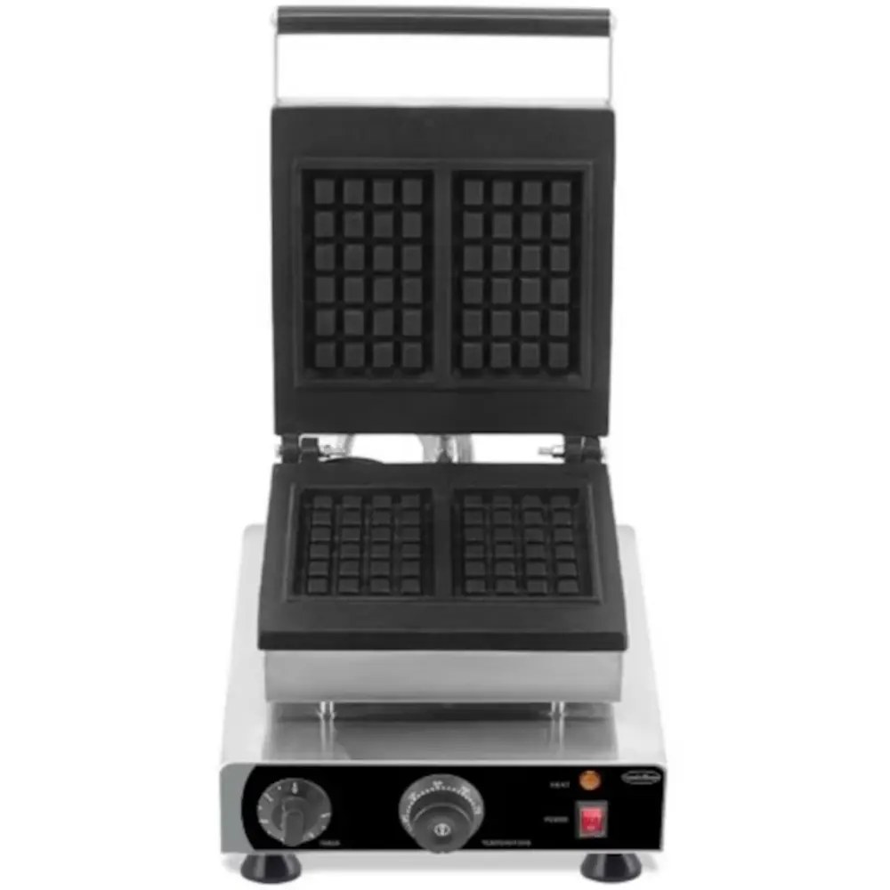 Combisteel Wafelijzer | Enkel | Brusselse Wafels (162x98x24mm) | 1.75kw (230v) | Timer | 305x430x505(h)mm
