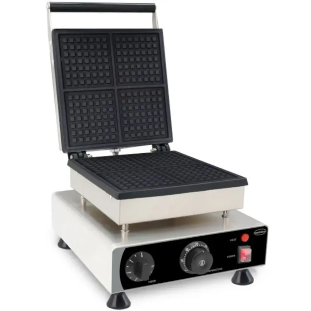Combisteel Wafelijzer | Enkel | Brusselse Wafels (113x113x16mm) | 1.75kw (230v) | Timer | 305x430x505(h)mm