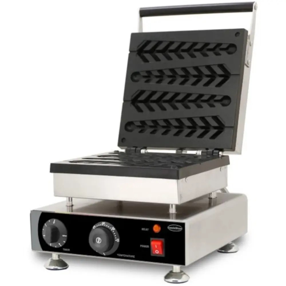Combisteel Wafelijzer | Enkel | Lollypopwafels (223x52x40mm) | 1.75kw (230v) | Timer | 305x430x505(h)mm