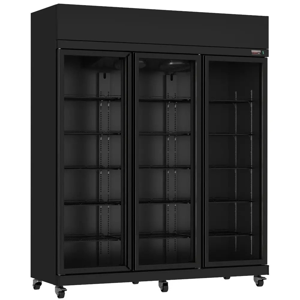 Combisteel Koelkast | Serie Irm | 1180l | Zwart | 0°c/+10°c | Geforceerd | Draaideuren | Wielen (geremd) | 1650x596x2003(h)mm