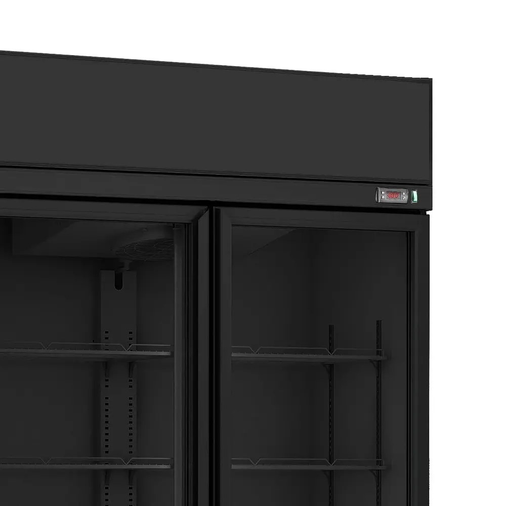 Combisteel Koelkast | Serie Irm | 1180l | Zwart | 0°c/+10°c | Geforceerd | Draaideuren | Wielen (geremd) | 1650x596x2003(h)mm
