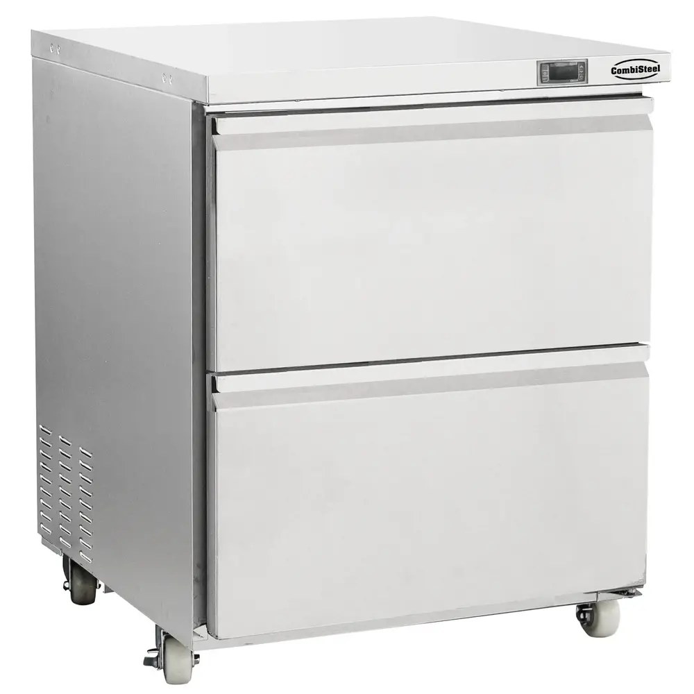 Combisteel Koel-/vrieskast | 185l | Rvs | -18°c/-21°c & +1°c/+4°c | Geforceerd | Wielen (geremd) | 705x785x850(h)mm
