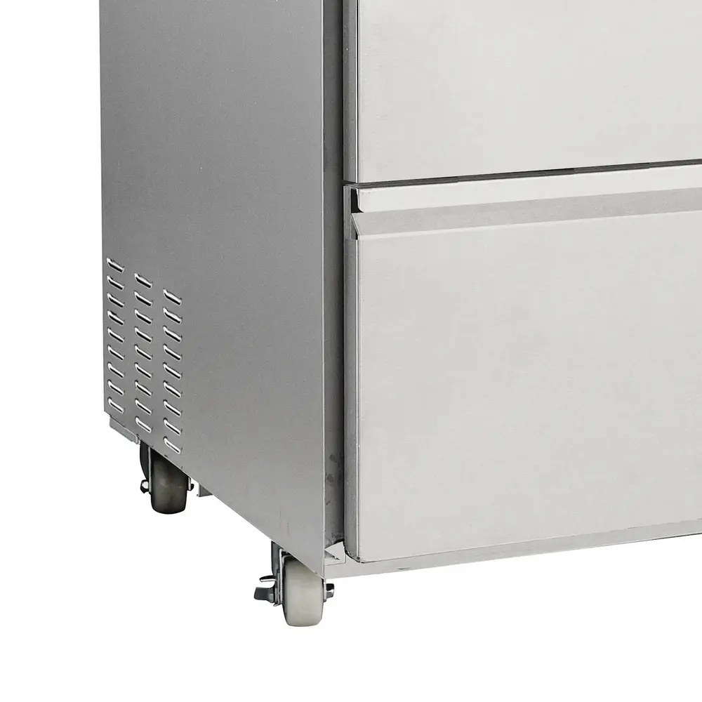 Combisteel Koel-/vrieskast | 185l | Rvs | -18°c/-21°c & +1°c/+4°c | Geforceerd | 2 Laden (gn) | (wielen (geremd) | 705x785x850(h)mm