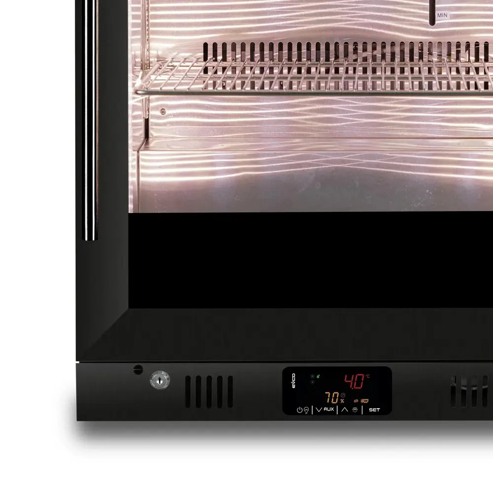 Combisteel Dry Aging Kast | 138l | Zwart | 0°c/+10°c | Geforceerd | Vochtigheid Instelbaar | Deuralarm | 600x500x900(h)mm