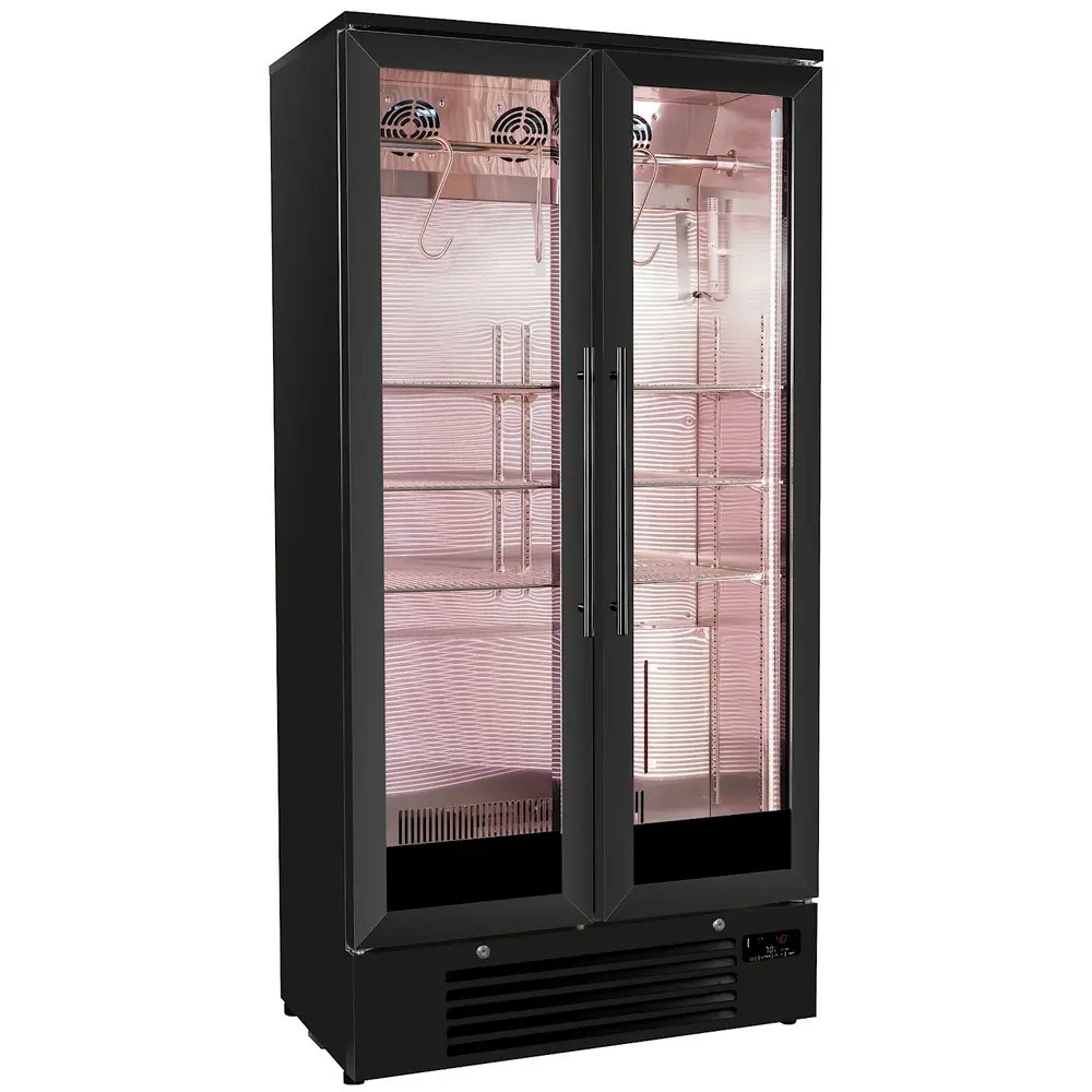 Combisteel Dry Aging Kast | 458l | Zwart | 0°c/+10°c | Geforceerd | Vochtigheid Instelbaar | Deuralarm | 900x515x1820(h)mm