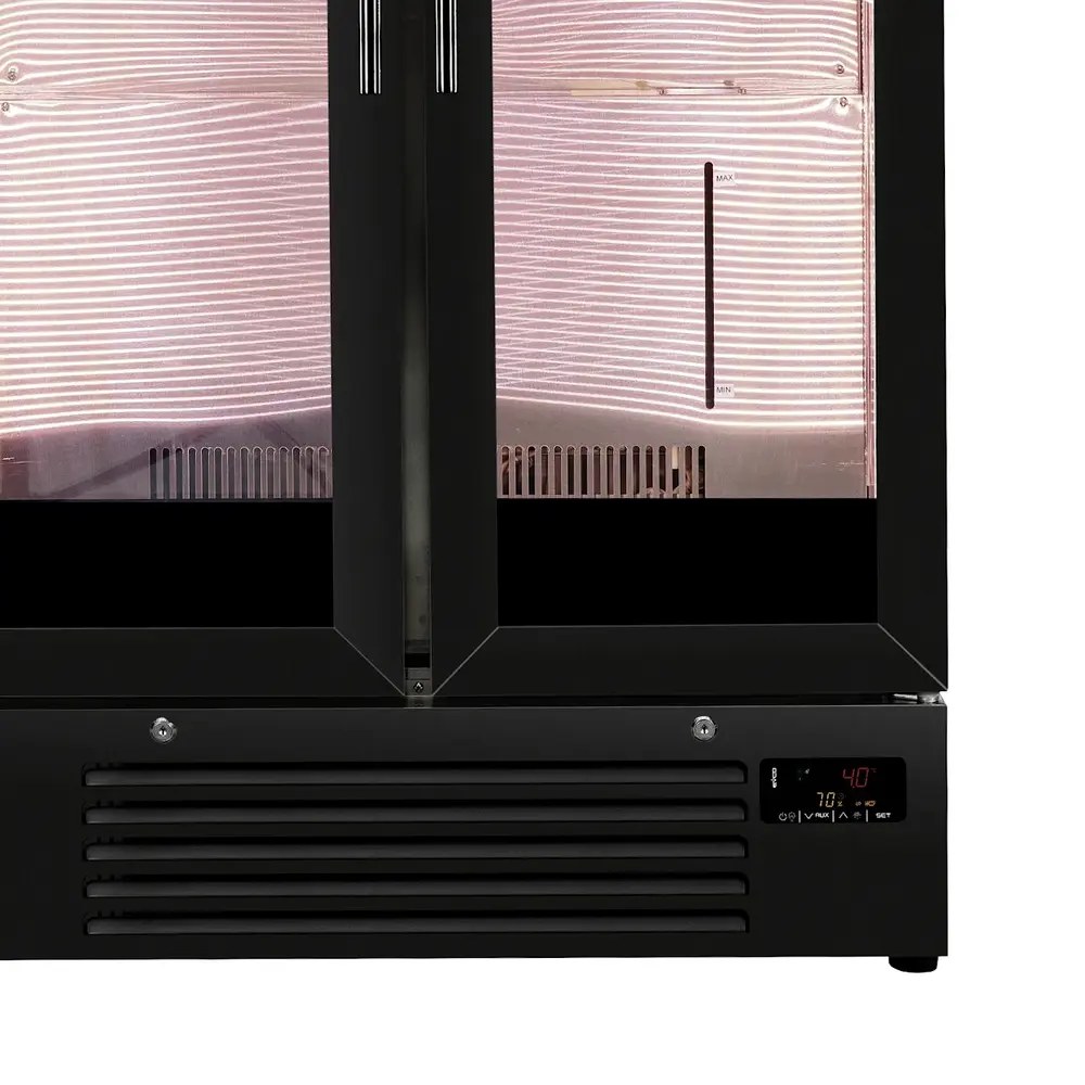Combisteel Dry Aging Kast | 458l | Zwart | 0°c/+10°c | Geforceerd | Vochtigheid Instelbaar | Deuralarm | 900x515x1820(h)mm