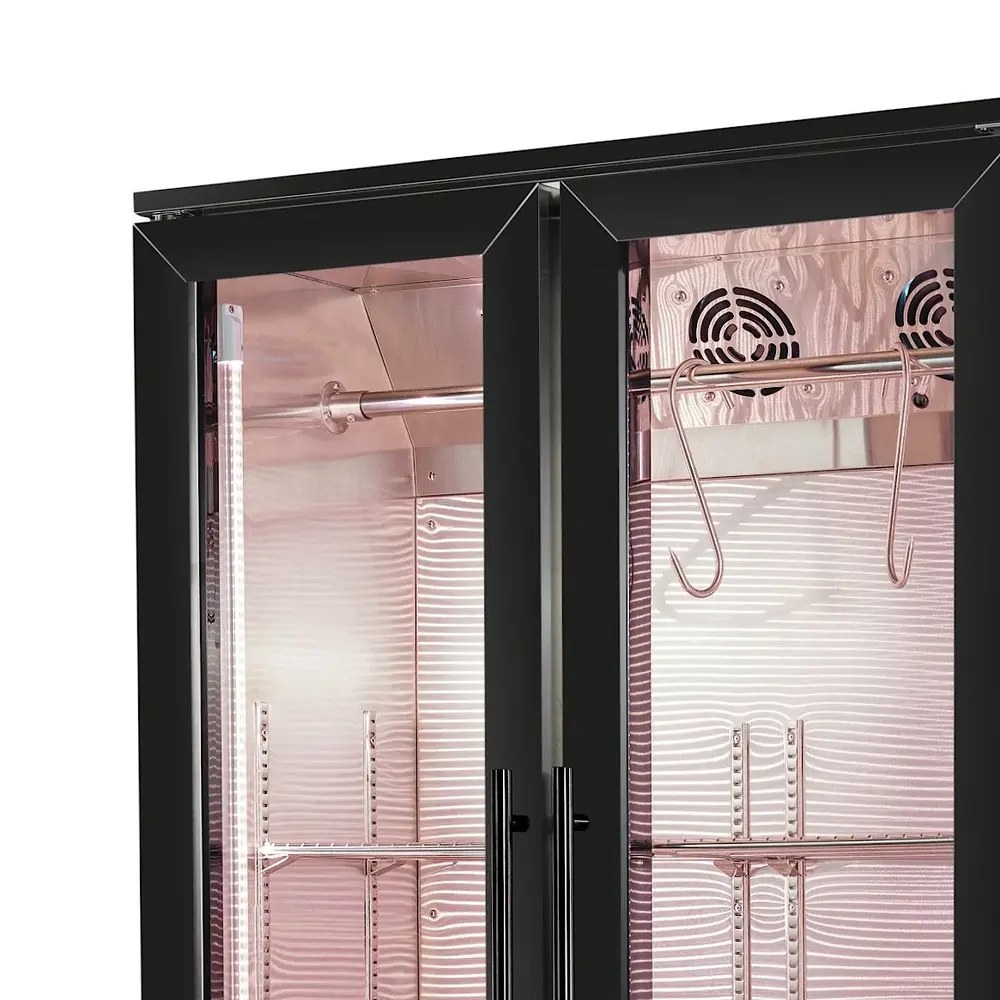 Combisteel Dry Aging Kast | 458l | Zwart | 0°c/+10°c | Geforceerd | Vochtigheid Instelbaar | Deuralarm | 900x515x1820(h)mm