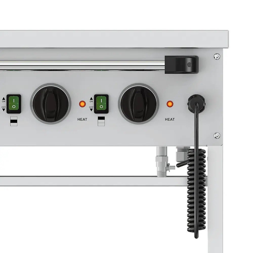 Combisteel Bain-marie Wagen | Elektrisch | 3x 1/1 GN | 30°c/90°c | 3kw (230v) | Aftapkranen | 1200x650x840(h)mm