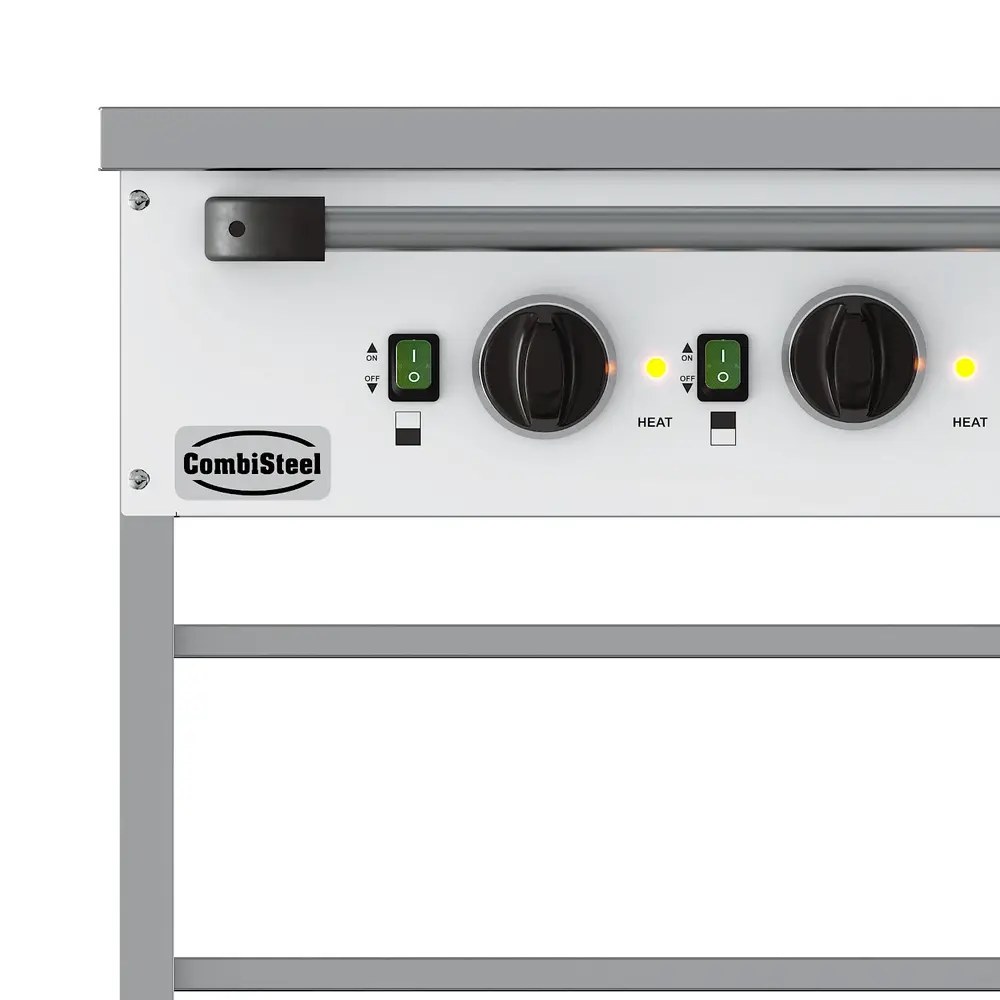 Combisteel Bain-marie Wagen | Elektrisch | 2x 1/1 GN | 30°c/90°c | 2kw (230v) | Aftapkranen | 850x650x840(h)mm