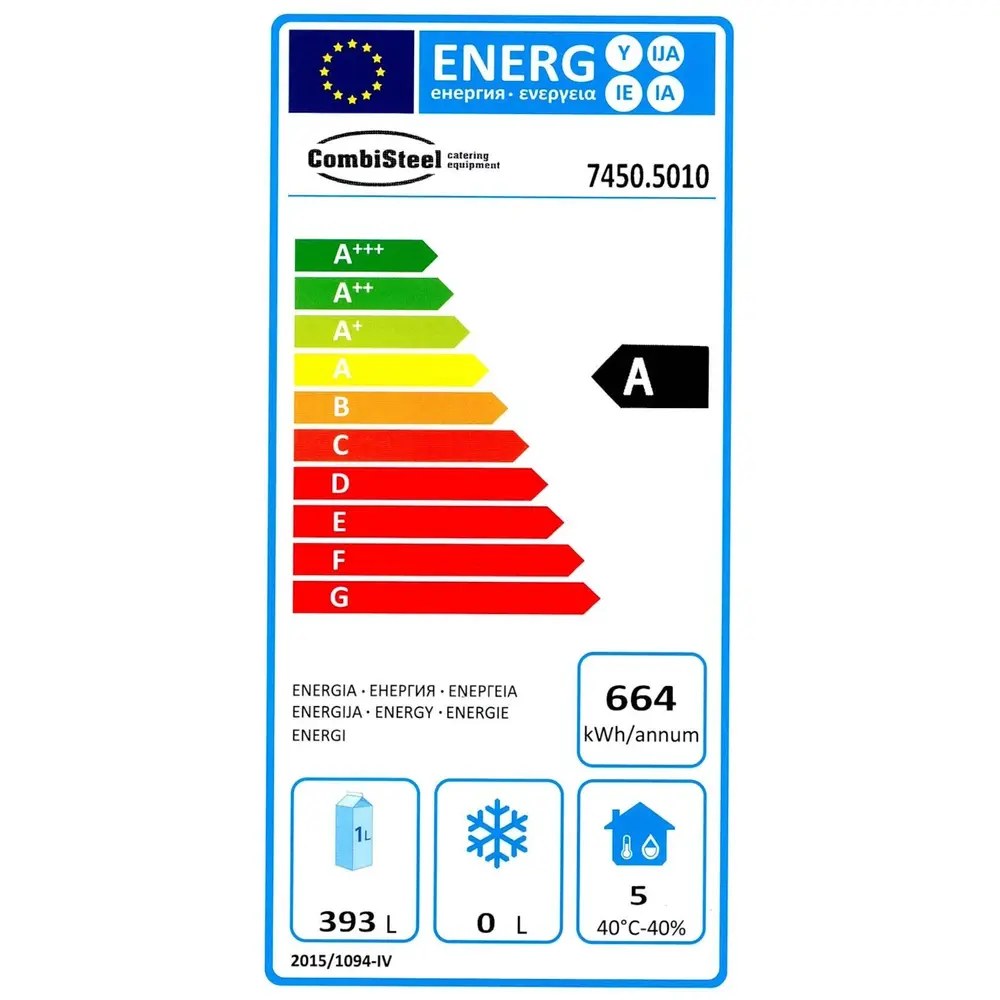 Combisteel Koelwerkbank | Energy Line | Energiezuinig | 393l | 4 Deuren (1/1 Gn) | +2°c/+8°c | Geforceerd | 2230x700x860(h)mm