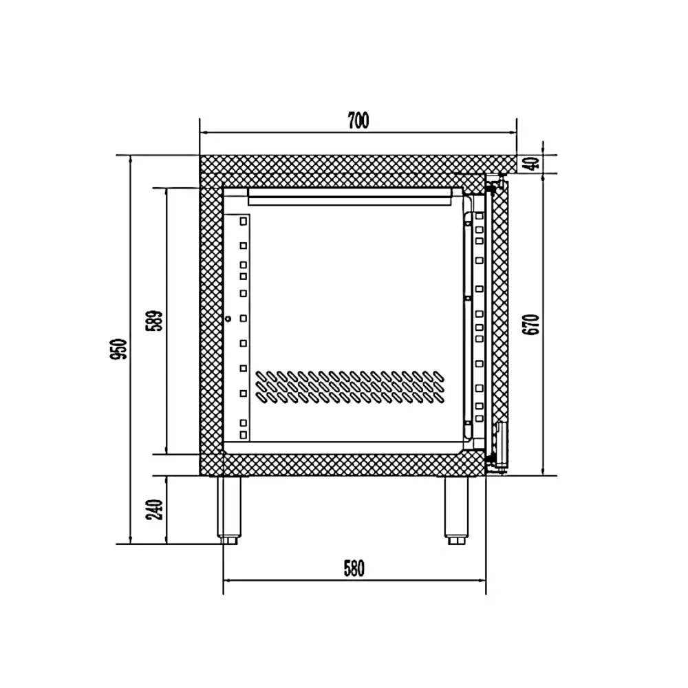 Combisteel Koelwerkbank | Energy Line | Energiezuinig | 393l | 4 Deuren (1/1 Gn) | +2°c/+8°c | Geforceerd | 2230x700x860(h)mm
