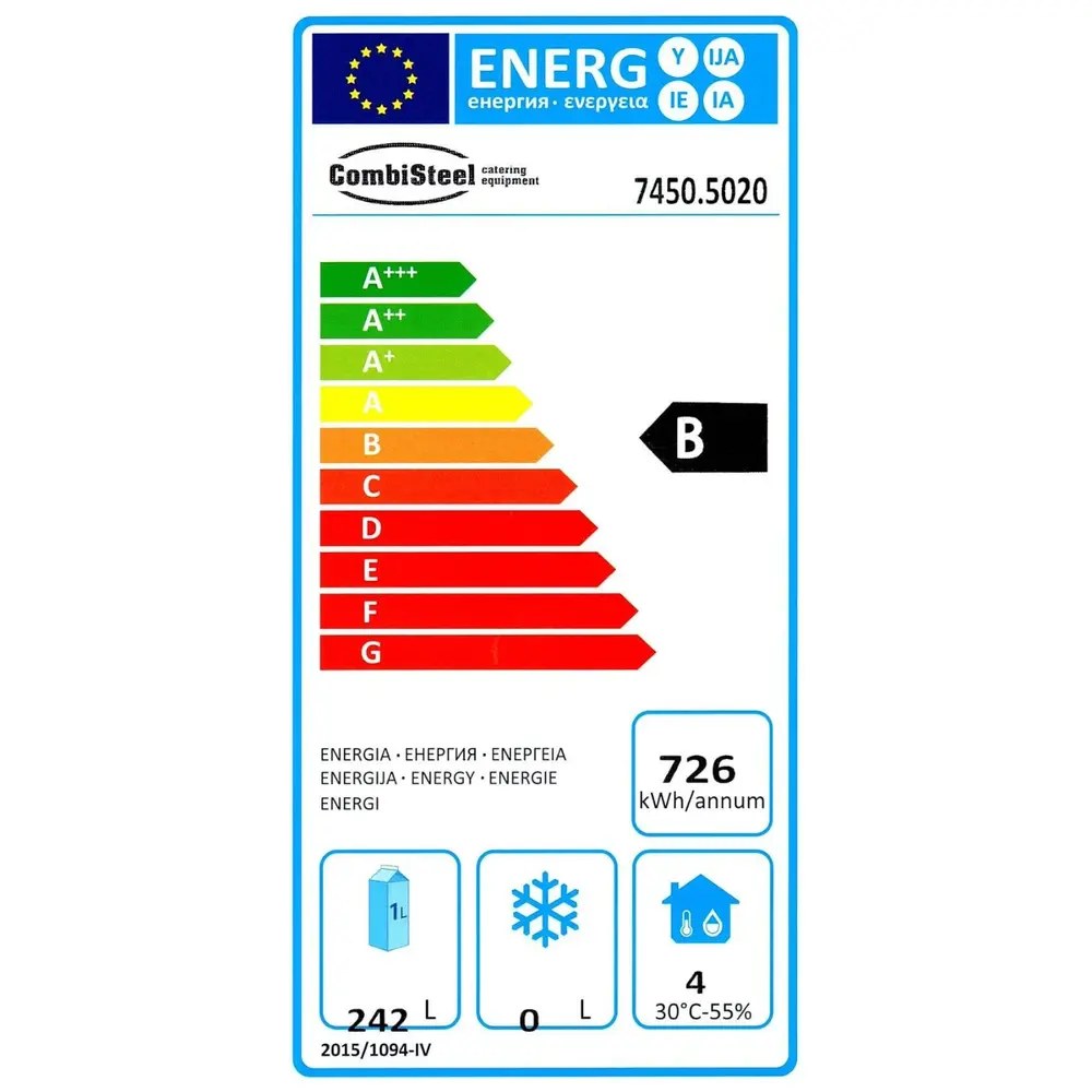 Combisteel Koelwerkbank | Energy Line | 291l | 2 Deuren + 2 Laden (1/1 Gn) | +2°c/+8°c | Geforceerd | 1795x700x860(h)mm