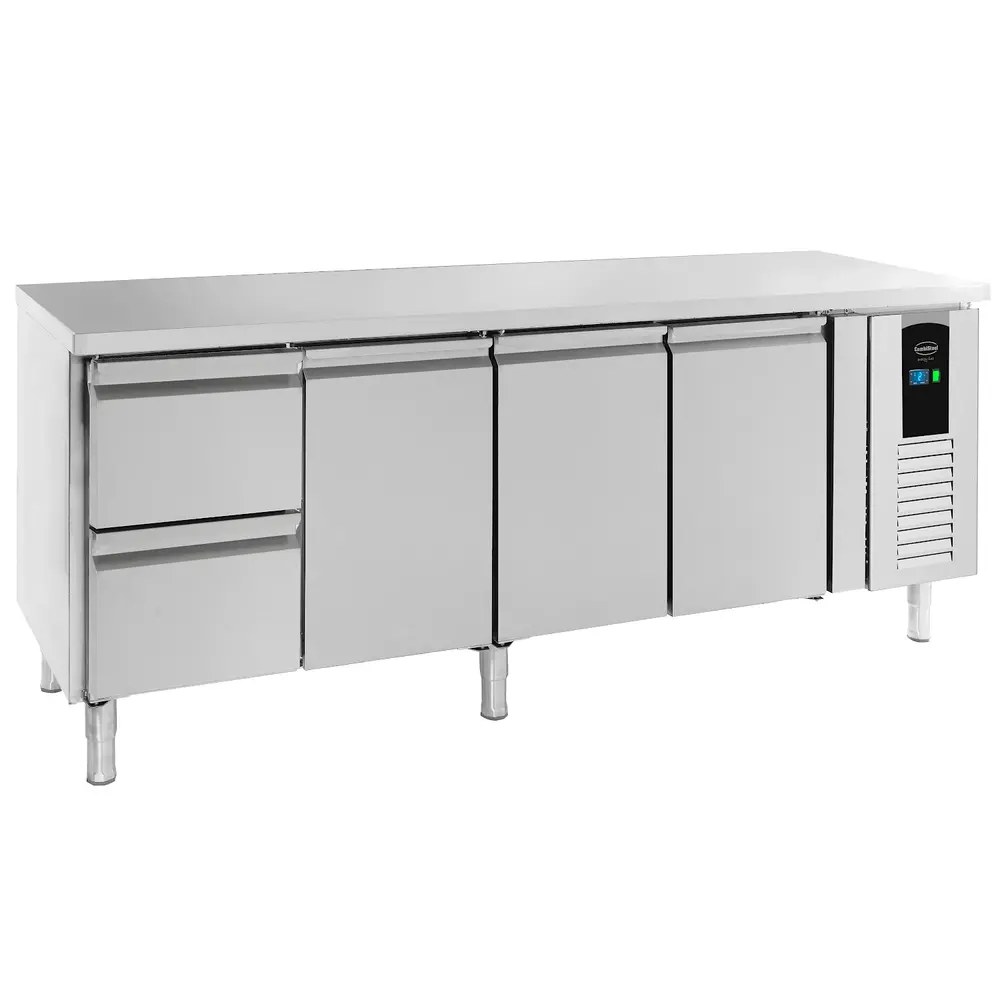 Combisteel Koelwerkbank | Energy Line | 393l | 3 Deuren + 2 Laden (1/1 Gn) | +2°c/+8°c | Geforceerd | 2230x700x860(h)mm