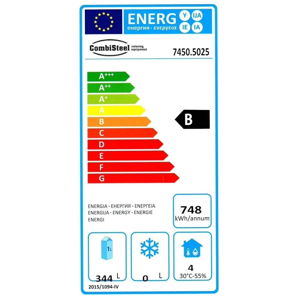 Combisteel Koelwerkbank | Energy Line | 393l | 3 Deuren + 2 Laden (1/1 Gn) | +2°c/+8°c | Geforceerd | 2230x700x860(h)mm
