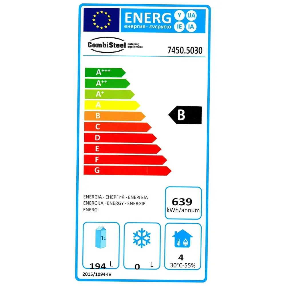 Combisteel Koelwerkbank | Energy Line | 291l | 1 Deur + 4 Laden (1/1 Gn) | +2°c/+8°c | Geforceerd | 1795x700x860(h)mm