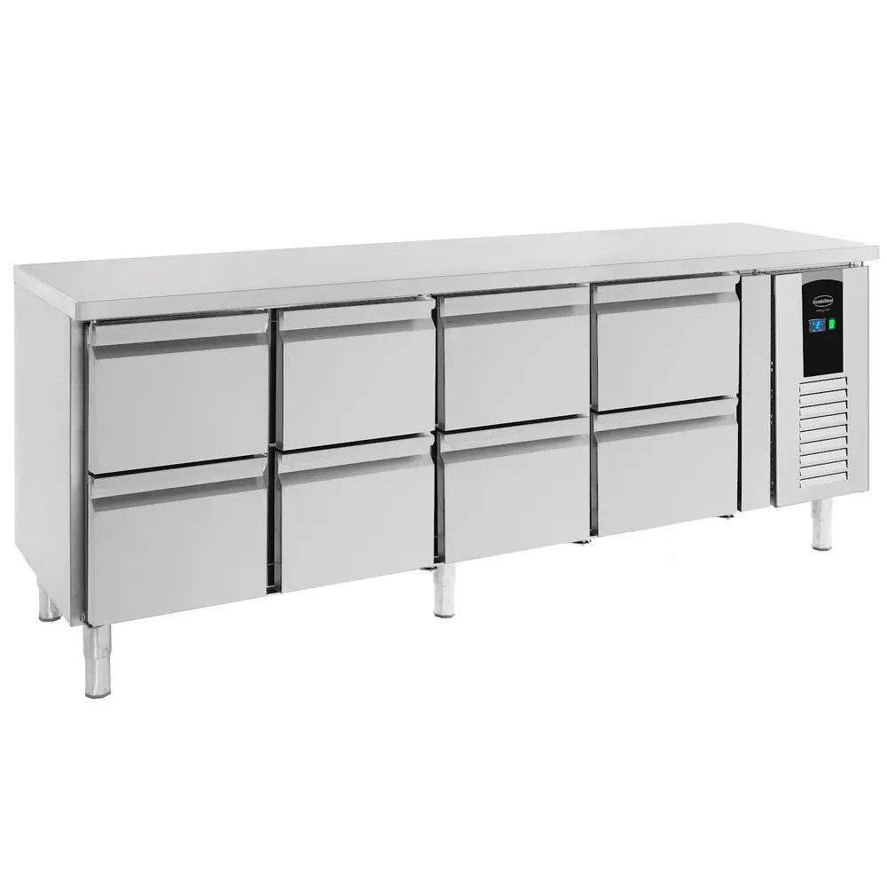 Combisteel Koelwerkbank | Energy Line | 393l | 8 Laden (1/1 Gn) | +2°c/+8°c | Geforceerd | 2230x700x860(h)mm