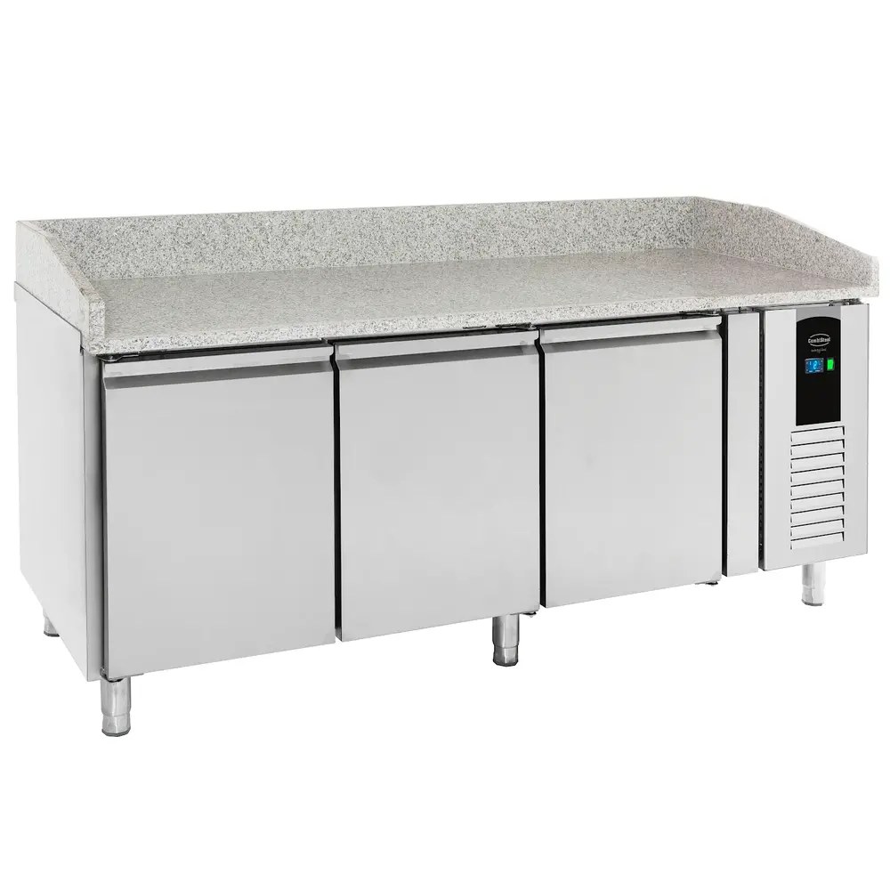 Combisteel Pizzawerkbank | Energy Line | Energiezuinig | 410l | 3 Deuren (en600x400) | +2°c/+8°c | Geforceerd | 2020x800x910/1090(h)mm