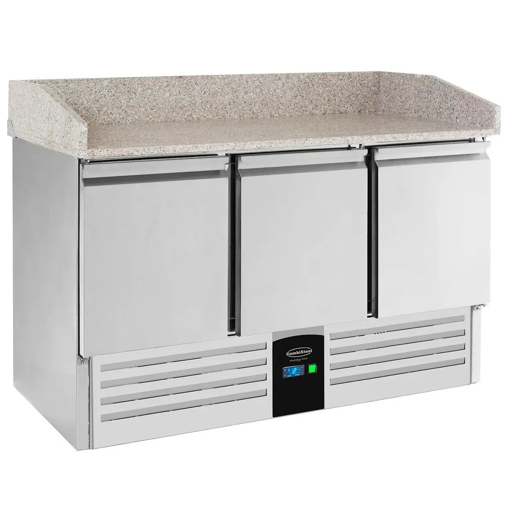 Combisteel Pizzawerkbank | Energy Line | Energiezuinig | 400l | 3 Deuren (1/1 Gn) | +2°c/+8°c | Geforceerd | 1400x700x860/1015(h)mm