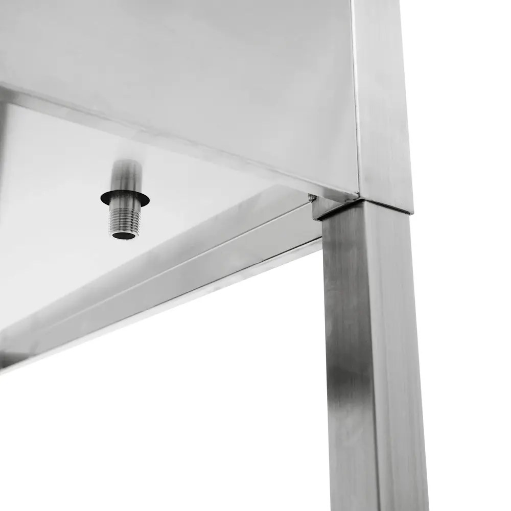 Combisteel Bar-/cocktailstation | Rvs | Ijs-/ingrediëntenbak + Flessenrek | Bodemschap | Achteropstand | 900x820x900/950(h)mm
