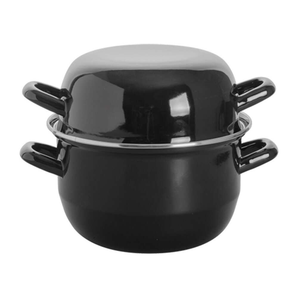 Emga Mosselpan | Geëmailleerd | 2.8l | Div. Warmtebronnen | Incl. Deksel | ø180mm