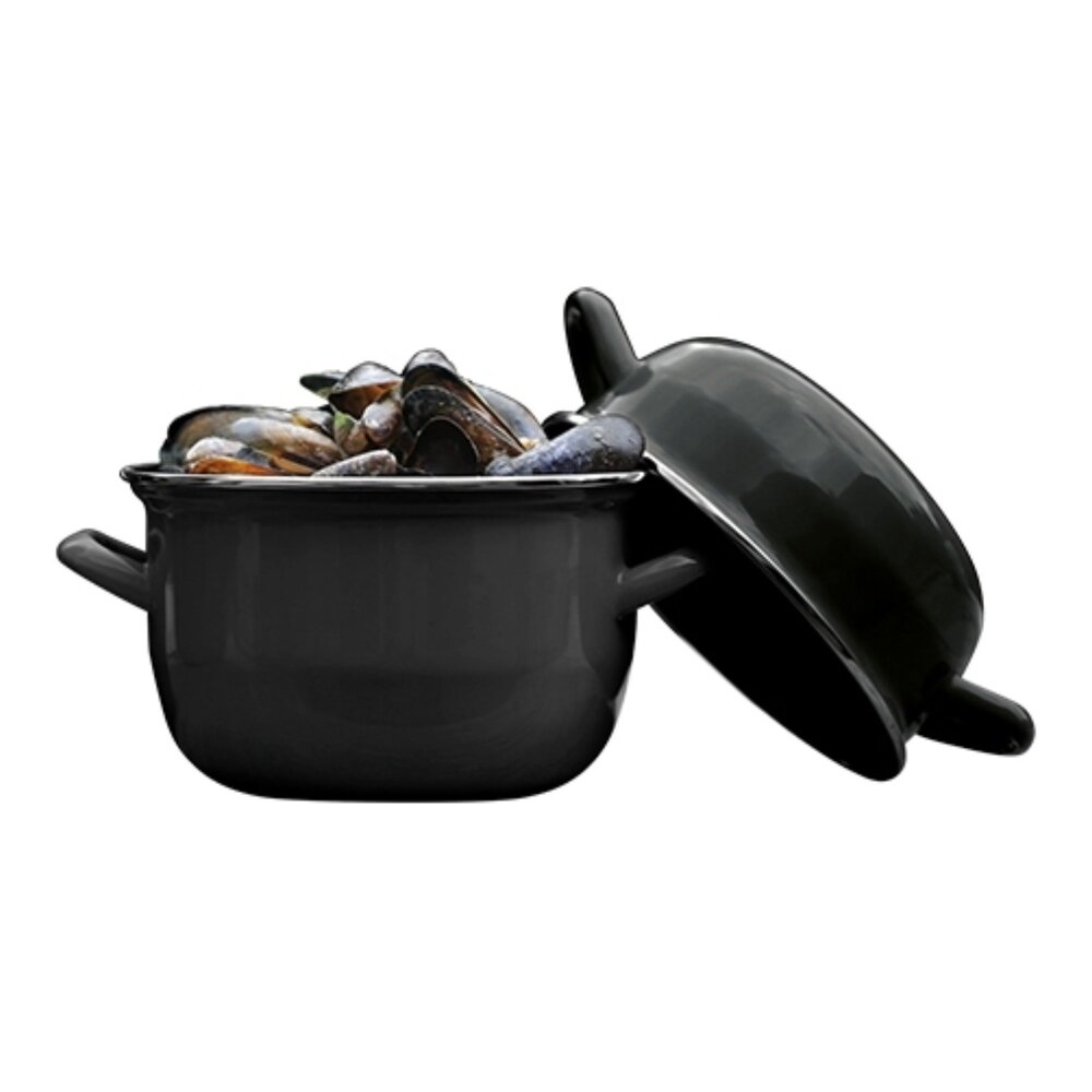Emga Mosselpan | Geëmailleerd | 2.8l | Div. Warmtebronnen | Incl. Deksel | ø180mm