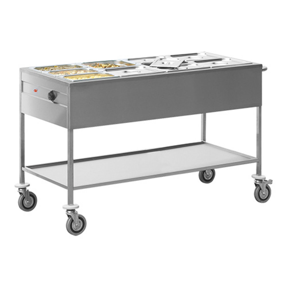 Emga Bain Marie Wagen Gn4/1x1-200mm | 3kw | 1490x670x860(h)mm