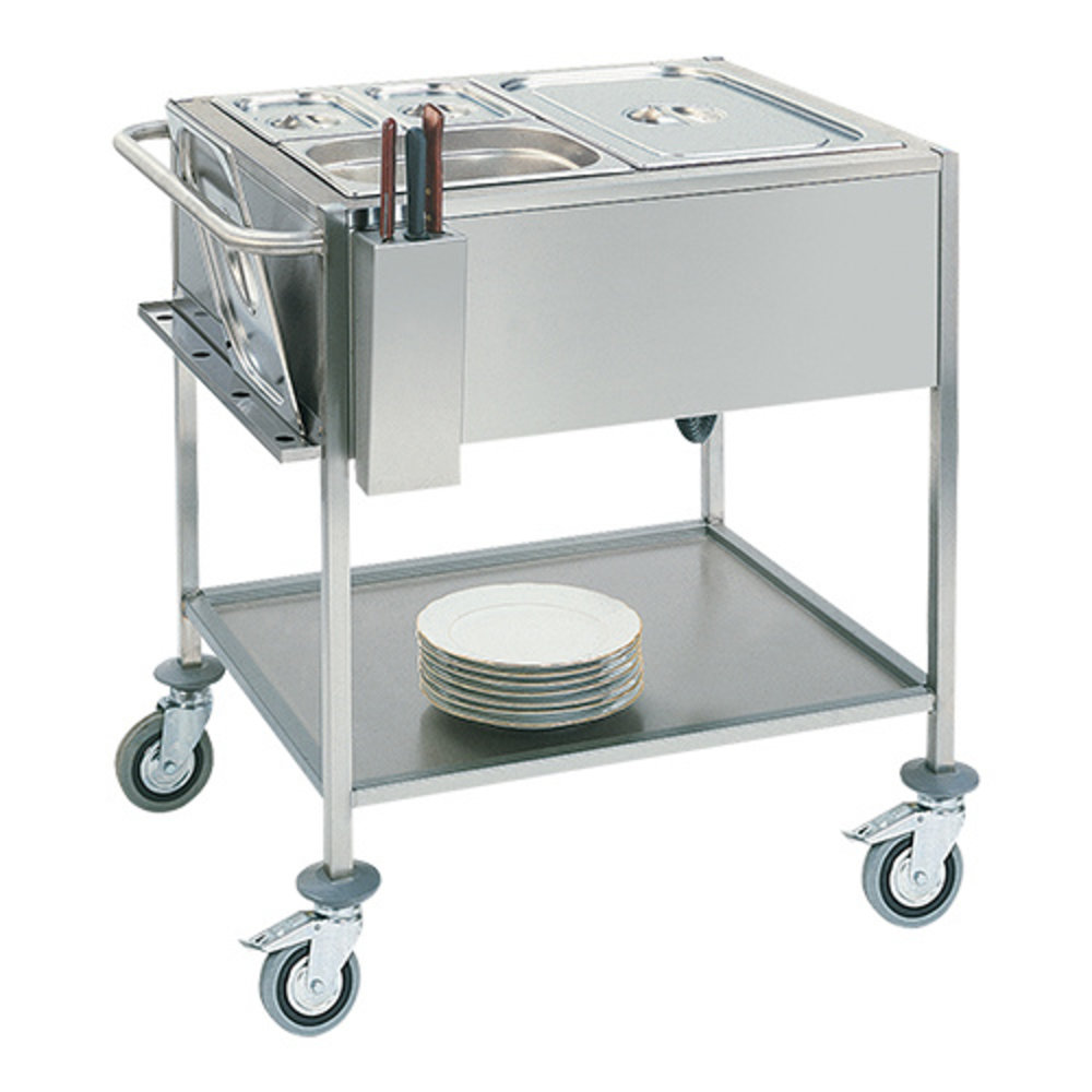 Emga Bain Marie Wagen Gn2/1x1-200mm | 1,5kw | 840x670x860(h)mm