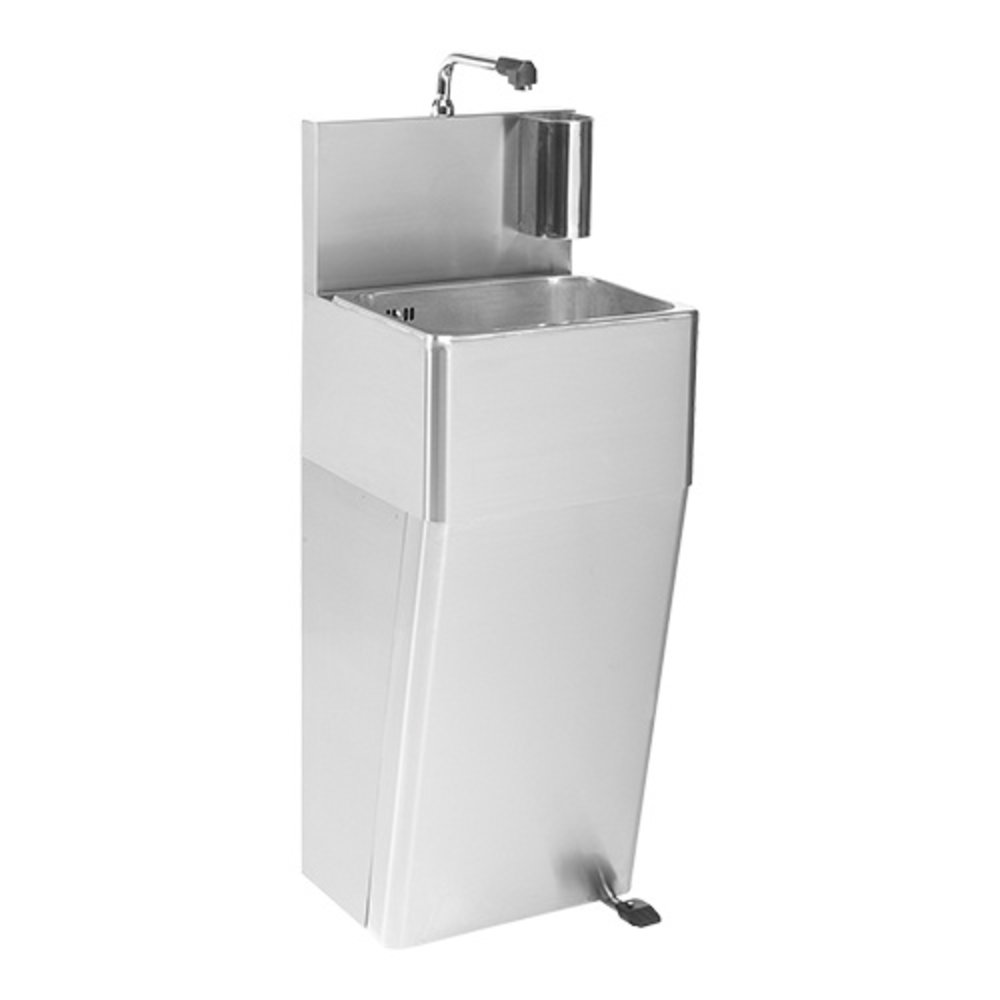 Emga Wasbak Unit Compleet Met Zwenkkraan en Pedaalbediening | 350x325x1000(h)mm