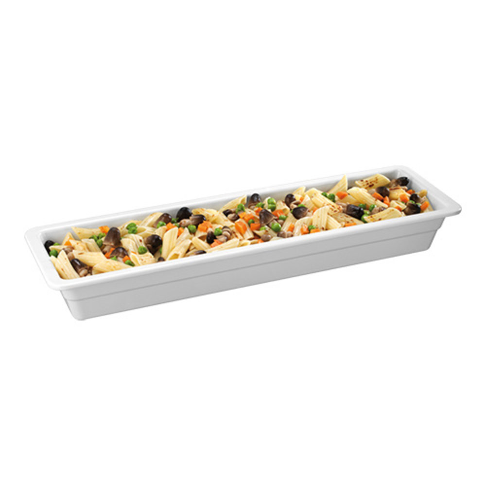Emga Gastronorm Bak Wit Melamine | 2/4 GN | 53x16,2x2(h)cm