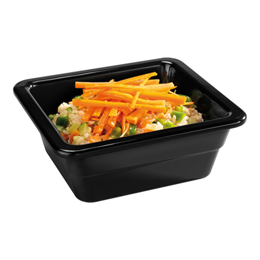 Emga Gastronorm Bak Zwart Melamine | 1/6 GN | 17,6x16,2x6,5(h)cm