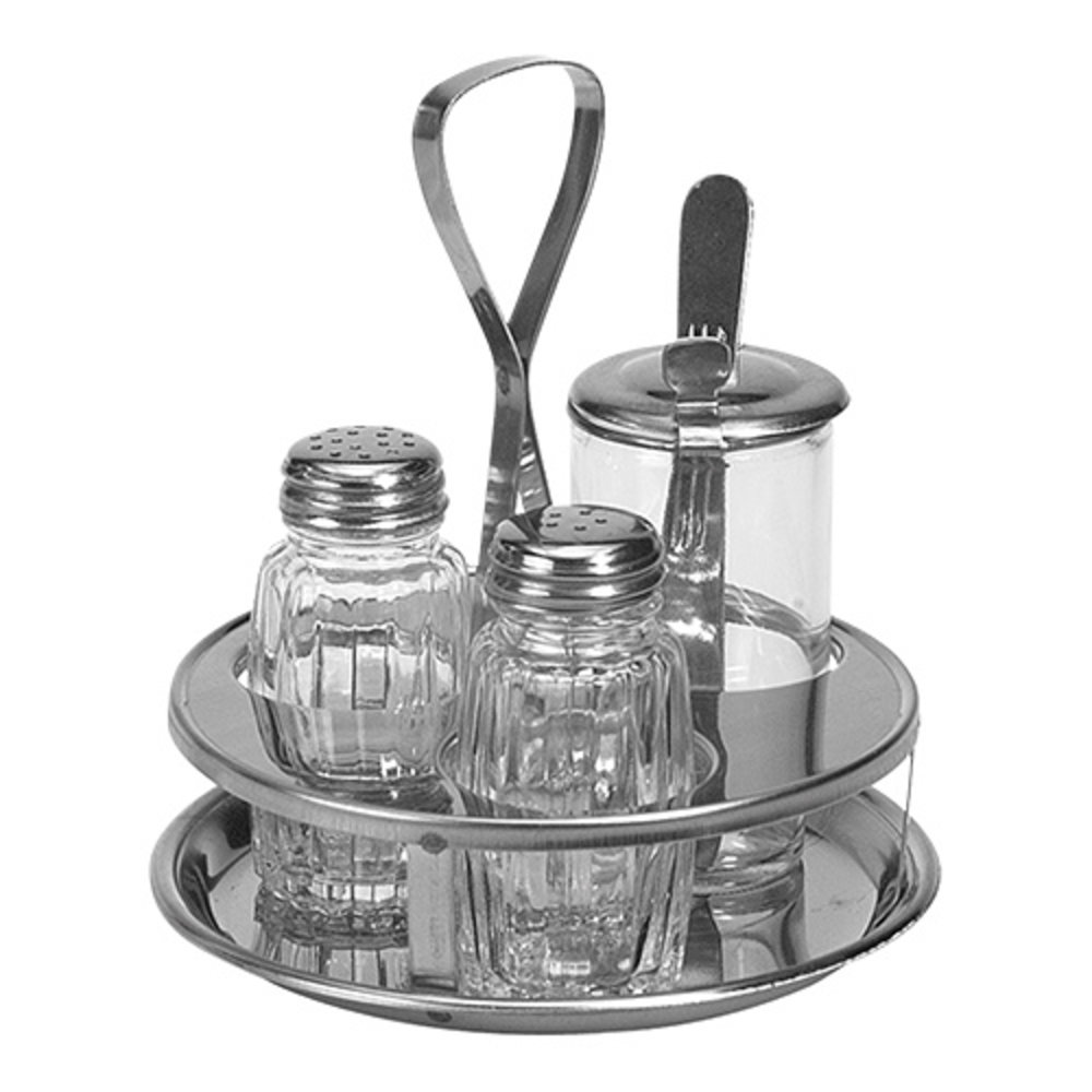 Emga Menage | 3-delig | Rvs/glas | 150(h)mm
