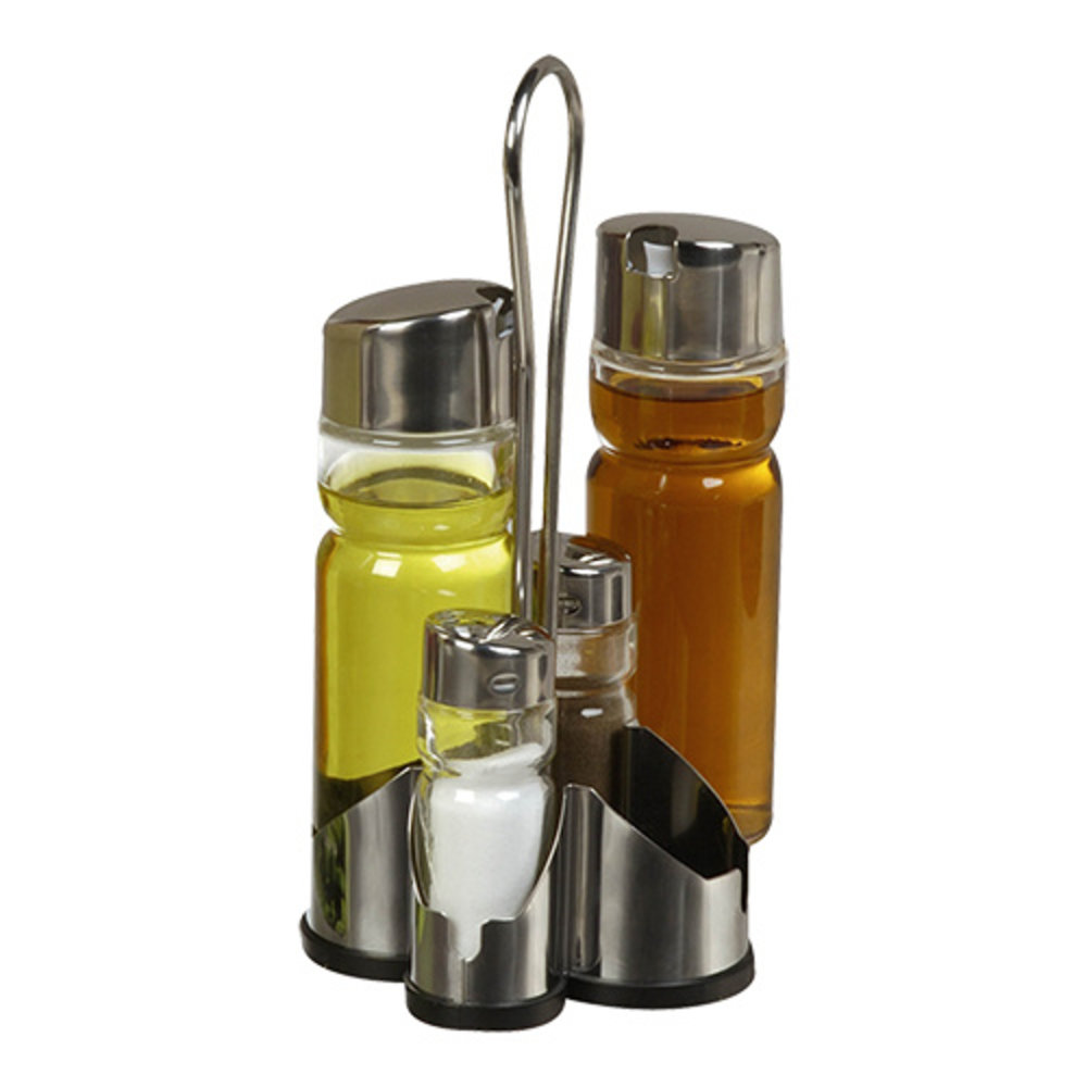 Emga Menage | 4-delig | Rvs/glas | 220(h)mm