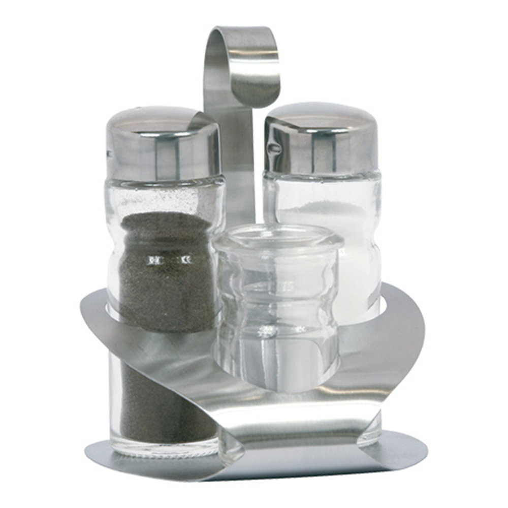 Emga Menage | 3-delig | Rvs/glas | 120(h)mm