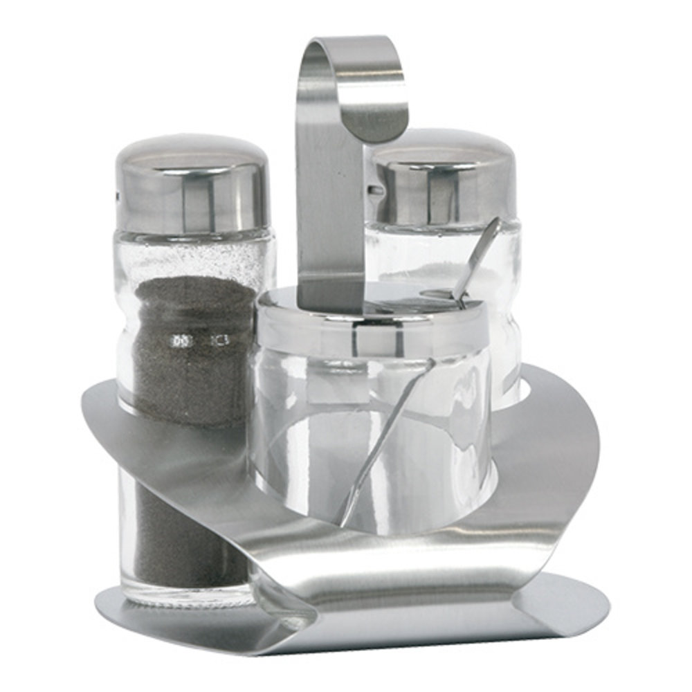 Emga Menage | 3-delig | Rvs/glas | 120(h)mm