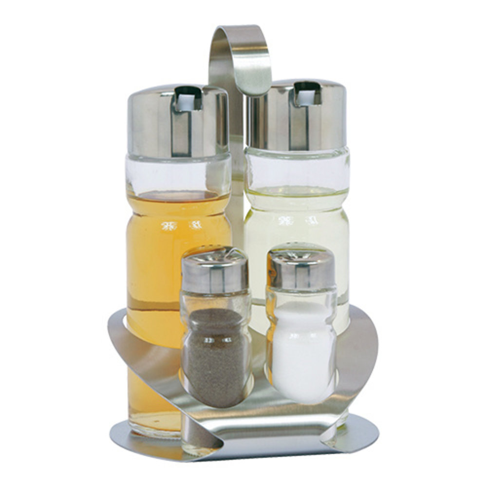 Emga Menage | 4-delig | Rvs/glas | 190(h)mm