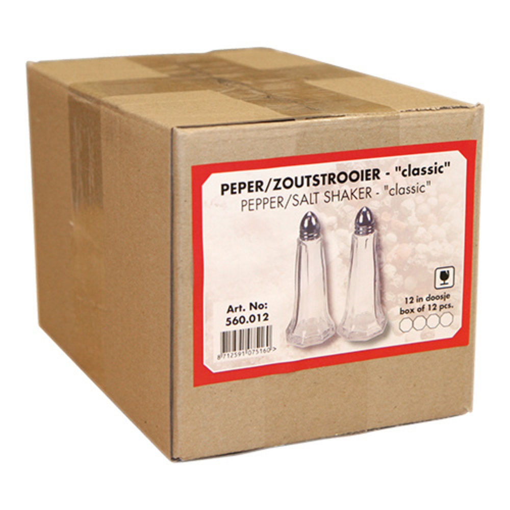 Emga Peper/zoutstrooier | Rvs | 12 Stuks | 70(h)mm