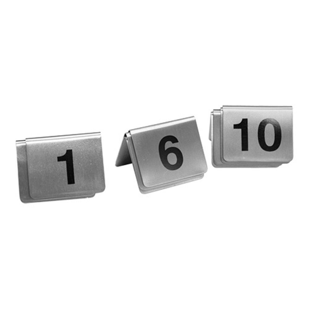 Emga Tafelnummer | 1 T/m 10 | Rvs | 2-zijdig | 55x35(h)mm