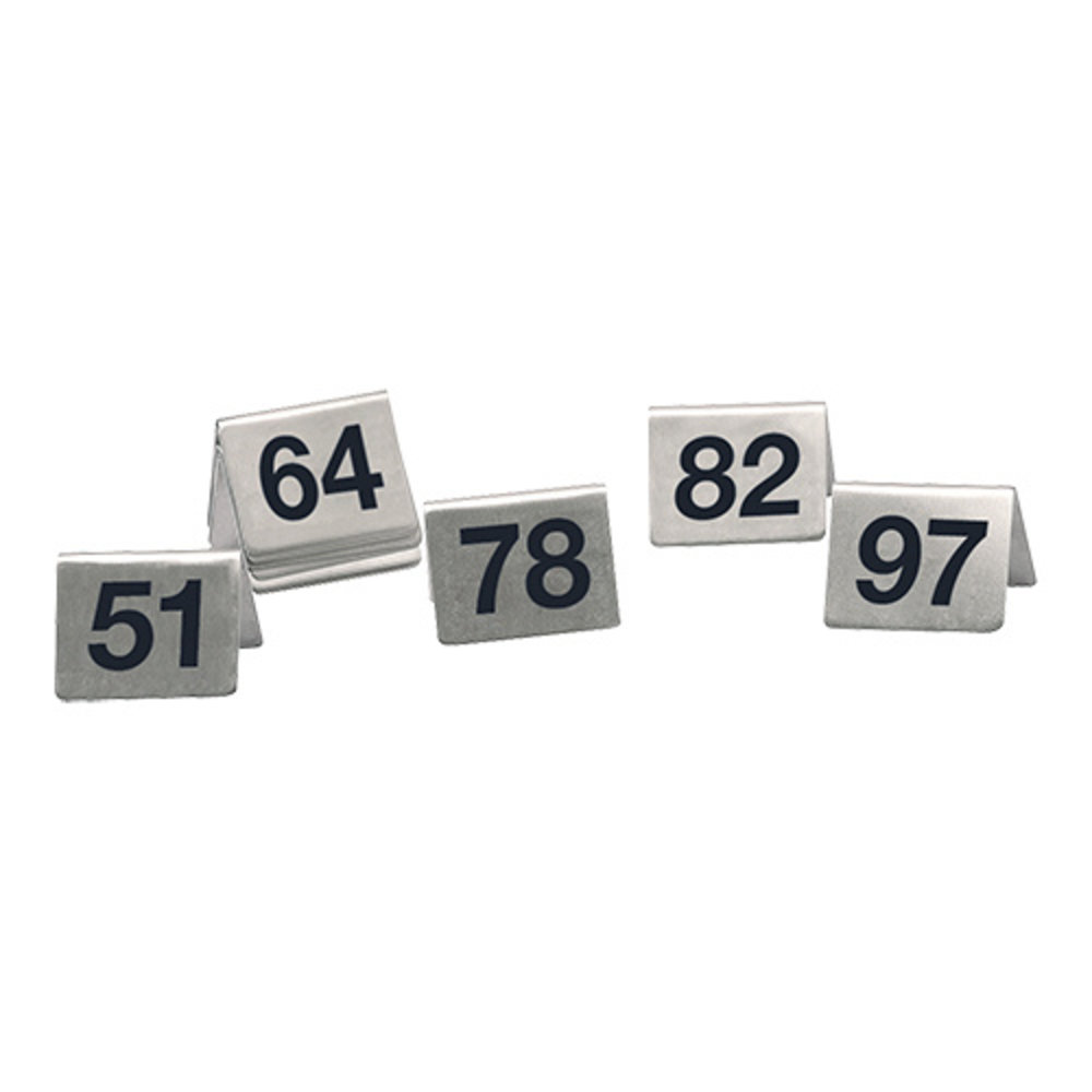 Emga Tafelnummer | 51 T/m 100 | Rvs | 2-zijdig | 55x35(h)mm