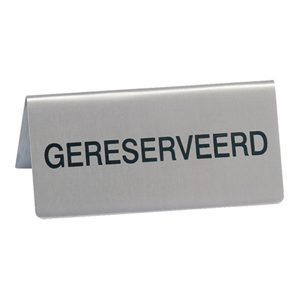 Emga Tafelbordje | Gereserveerd | Rvs | 2-zijdig | 100x45(h)mm