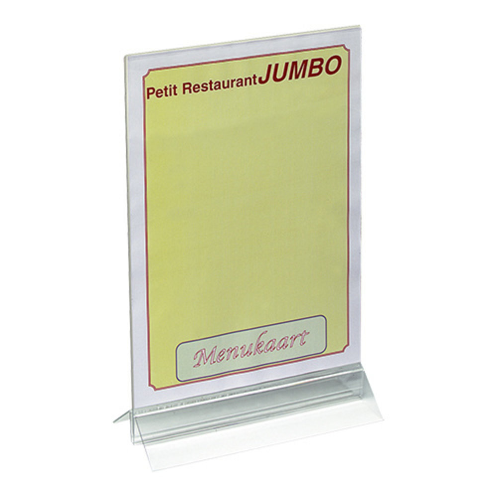 Emga Menu Standaard | A4 | Transparant Plexiglas | 230x325(h)mm
