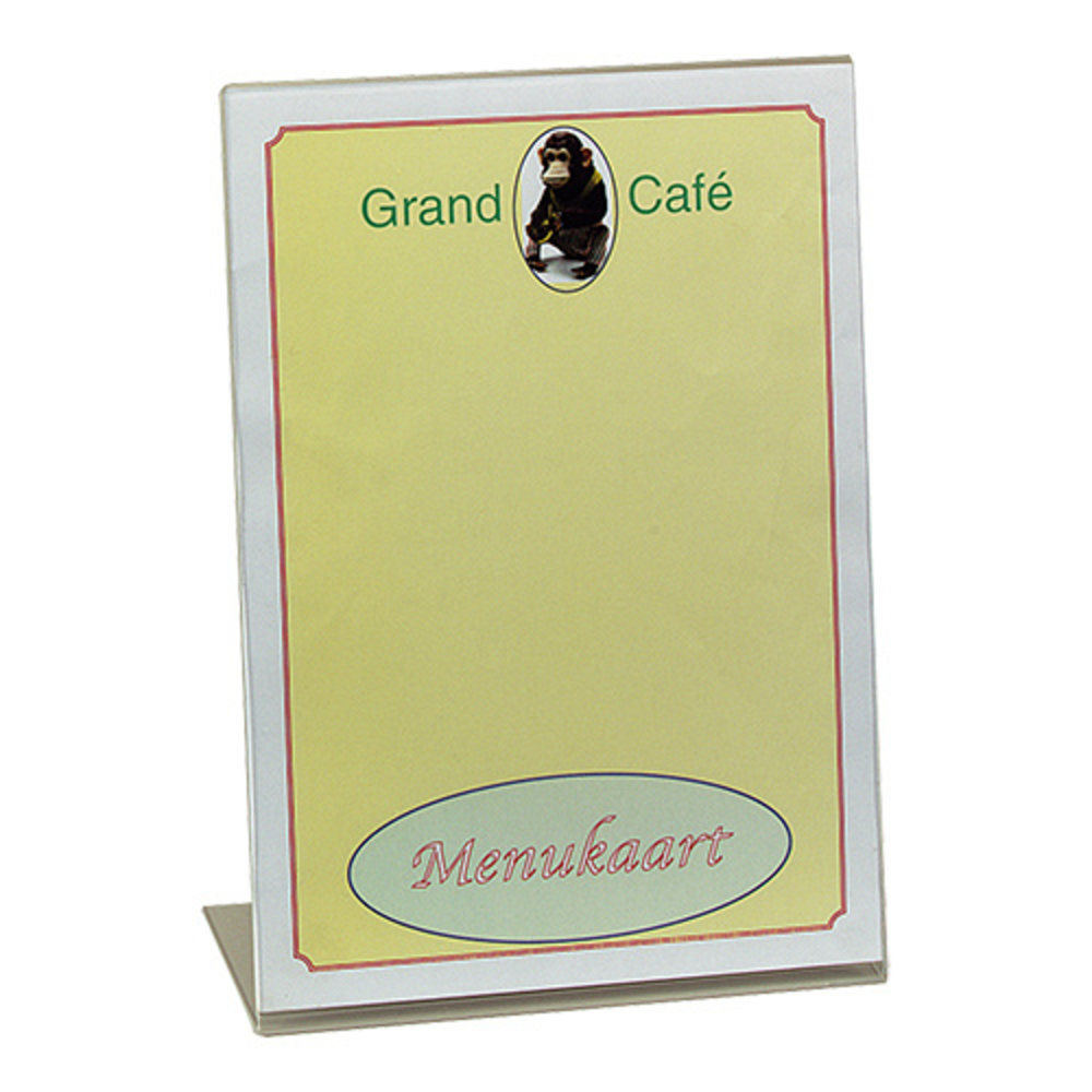 Emga Menu Standaard | A4 | Transparant Plexiglas | 210x310(h)mm