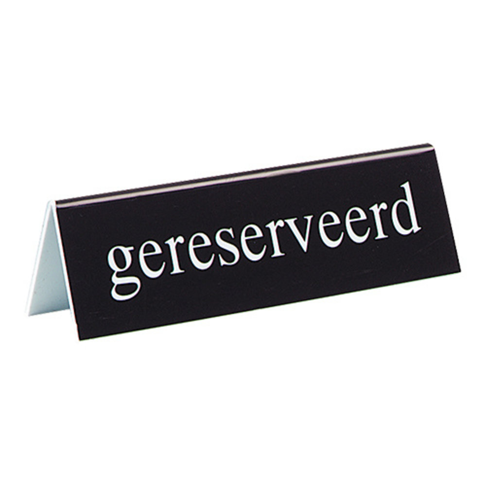 Emga Tafelbordje | Gereserveerd | Kunststof | 2-zijdig | 130x40(h)mm