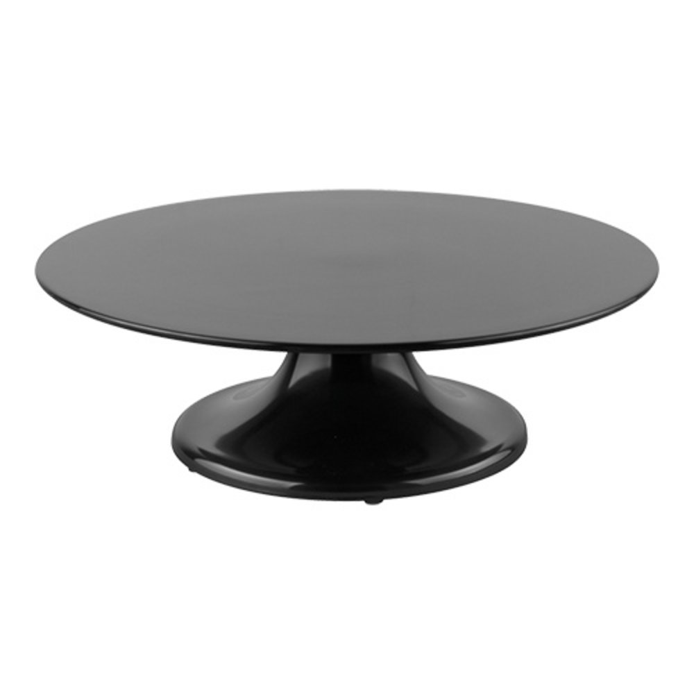 Emga Taartstandaard | Zwart | Melamine | Draaivoet | Max. ø320mm | ø320x100(h)mm
