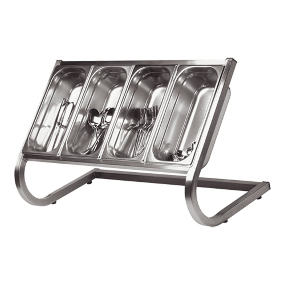 Emga Bestekuitgifte/garneer Unit | Rvs | 4x 1/3 GN | 730x350x440(h)mm