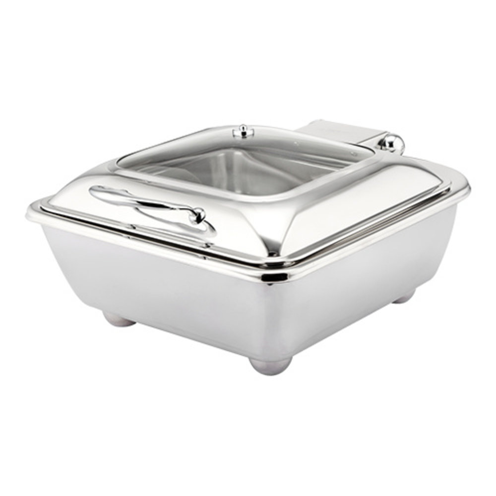 Emga Chafing Dish Elektrisch Rvs Vierkant 5,5l | Incl. Elektr. Verhittingselement | 360w | 480x400x240(h)mm
