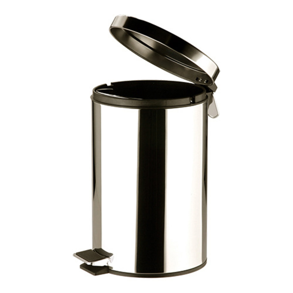 Emga Pedaalemmer | Rvs (glanzend) | 12l | Klapdeksel | ø250x390(h)mm