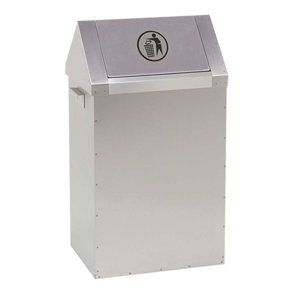 Emga Afvalbak | Rvs (geborsteld) | 65l | Tuimeldeksel | 400x300x730(h)mm