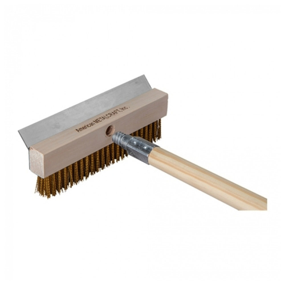 Emga Pizzaovenborstel | Metalen Schraper | Messing Borstel | 254x45x1060(h)mm