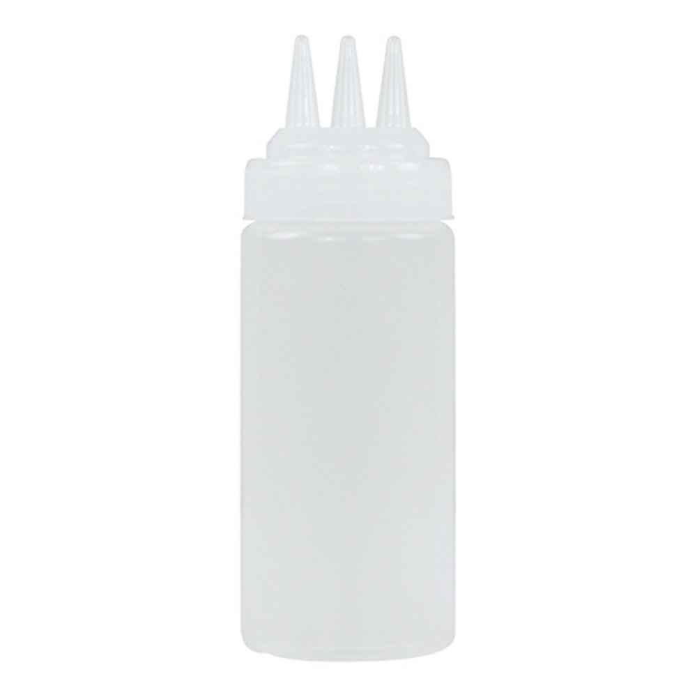 Emga Doseerfles | Wit | 3 Uitlopen | Maatverdeling | 0.36l | ø55x200(h)mm
