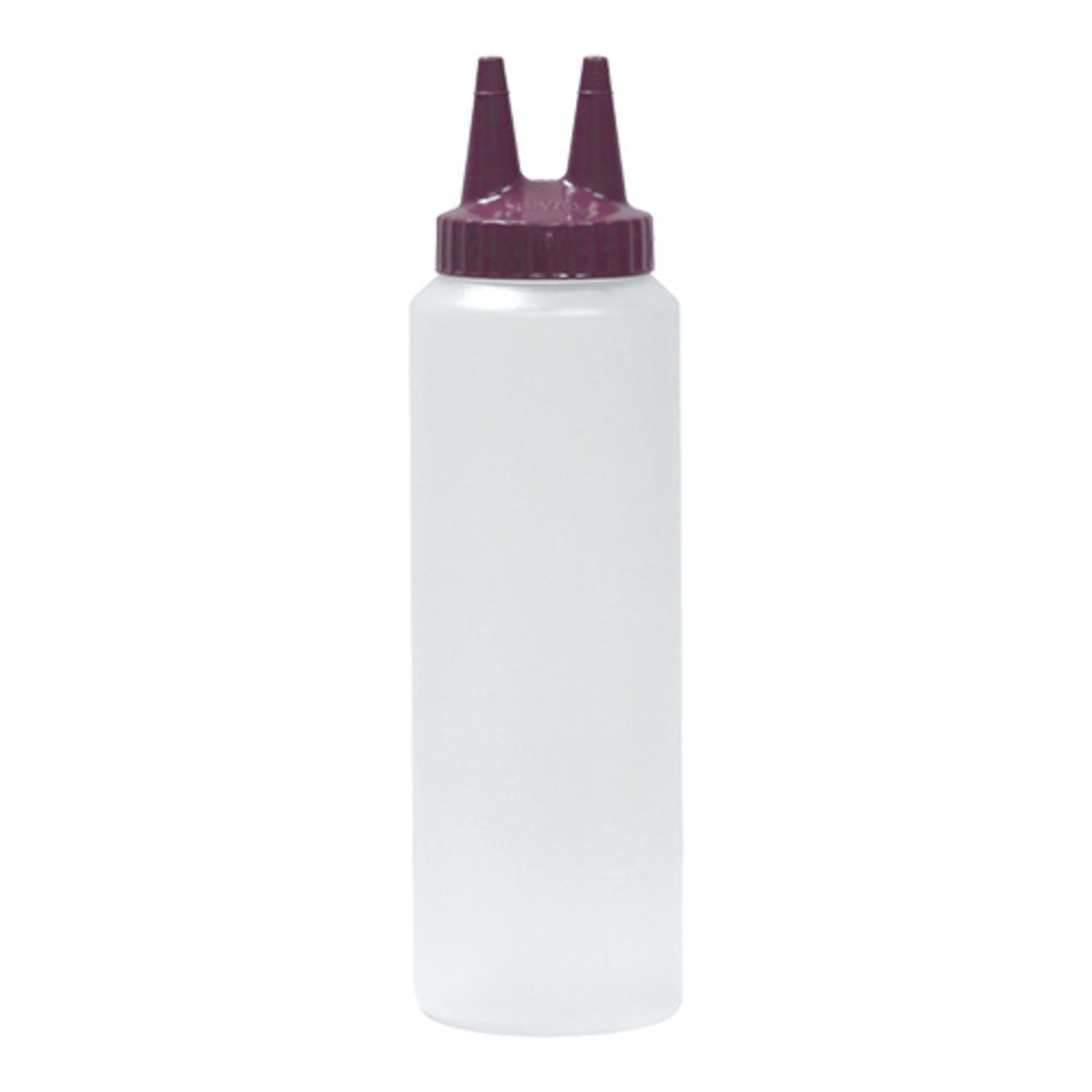 Emga Doseerfles | Paars | 2 Uitlopen | Maatverdeling | 0.2l | ø50x180(h)mm